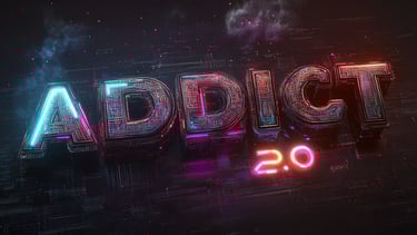 a neon - lit neon sign that says,'addictit '