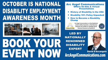 Image is of a flyer advertising National Disability Employment Awareness Month