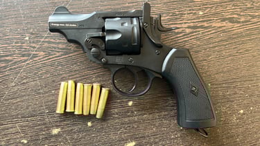 webley 2.5 inch co2 air gun with shell
