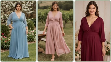 3 robes ideal morphologie en O demoiselle d'honneur