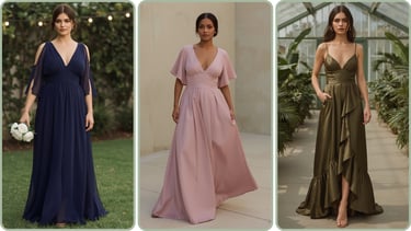 3 robes ideal morphologie en V demoiselle d'honneur