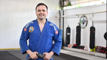 Praticando jiu-jitsu