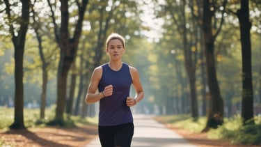 A cyclist wearing a brown and blue racing suit is bent over in a focused pose, positioned on a stationary bicycle surrounded by towels. The setting appears to be a team area, indicated by branding visible on the vehicle behind him. The scene conveys a sense of preparation and concentration common in competitive sports events.