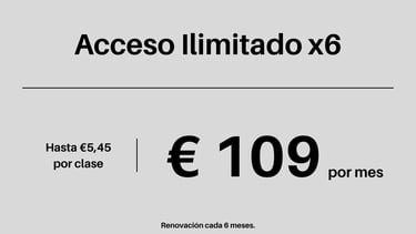 pase ilimitado por 6 meses
