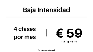 plan de baja intensidad
