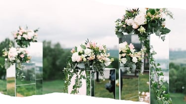 Modern wedding floral decor and ceremony styling for an outdoor event in Bodrum