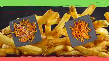 Crispy Fries at Samosa Bar - Perfectly seasoned and served with Indian street food