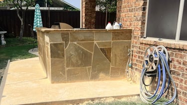 Partially Finished Backyard Bar