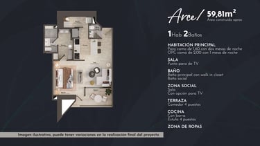 Arvore, Tipología de apartamento Arce en Pereira