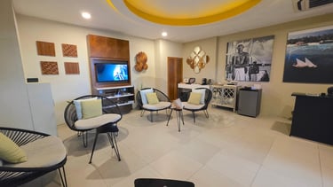 Huvafen Fushi Maldives airport lounge