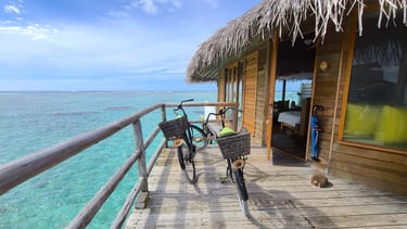 Six Senses Laamu Maldives villa bikes