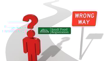 Saudi Food Registration Logo Overlay with Wrong way background for classification error