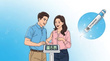 weight-scale-with-a-glowing-Semaglutide-injection