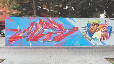 Mes, graffiti, paredes, Barcelona, Street Art, graffiti letters