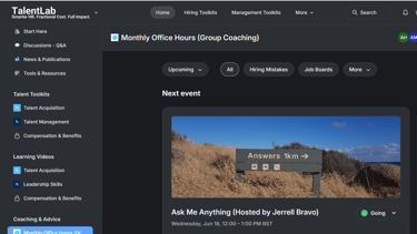 scheduled and on demand coaching bookable via the platform