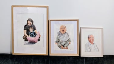 Drie kaders met ander formaat op een rij