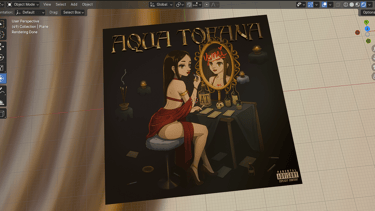 a screenshot of the modelling in Blender of the text
