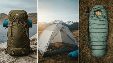 The "Big Three" essential backpacking gear items