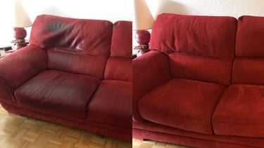 Nettoyage canapé en tissu à domicile à Toulouse – résultat après nettoyage professionnel
