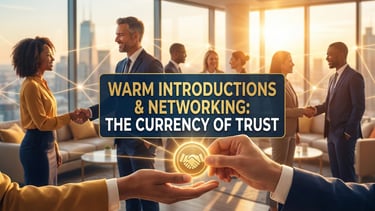 Warm introductions and networking for investor trust.