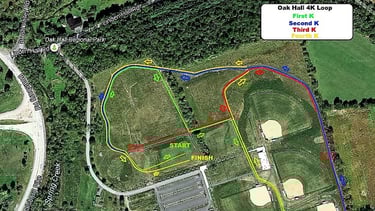 An example illustration of a google earth overhead course measurement and certification in color