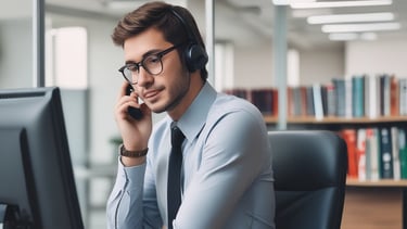 A person holding a yellow device stands next to an open telecommunications cabinet mounted on a wooden wall. The cabinet contains various networking and telecommunications equipment, including cables, routers, and a device with AT&T branding. A wall-mounted router with antennas is visible to the right.