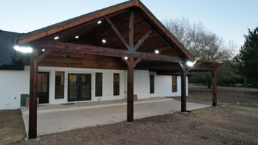 Modern Dark Wood Patio