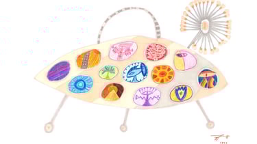 "The Spaceship 1999" Artwork by Elkolor aka Raphael Pathe