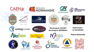 Liste des 26 partenaires d'harcevent en 2025 - Crédit Agricole, ville de caen, region de normandie