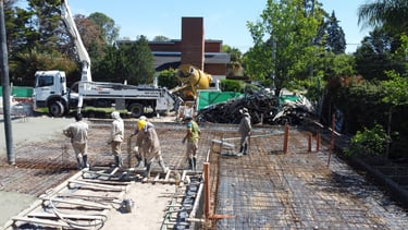 a group of men working on a construction site