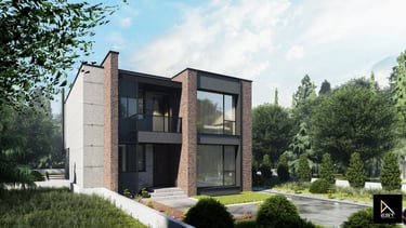 Casa in stil industrial cu regim de inaltime S+P+1E