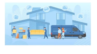 home moving service taking place