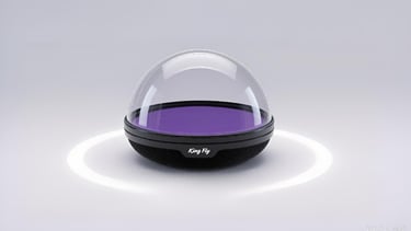 Futuristic purple dome cosmetic case, the "Observatory" GWP by King Fly.