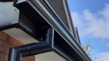 New Soffits, Fascias and Guttering installed by Sunbury Roofing Contractors.