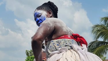 Ganbada Adept's Dancing during the Voodoo Festival in Benin