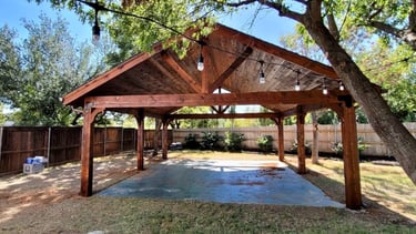 Massive Brown Cedar Patio