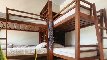 a bunk bed with two bunk beds
