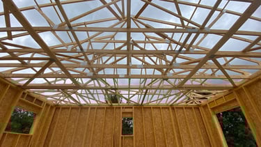 pose de fermettes américaines sur une maison neuve