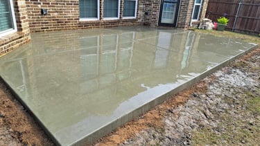 Wet Concrete Floor