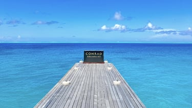 Conrad Bora Bora arrival sign