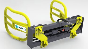 bale grab in yellow - portrait