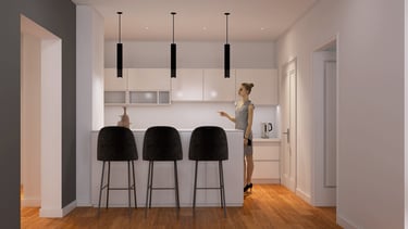 Diseño de Interiores Finalizado | Proyecto Casa Paroisienne | Studio Atípico