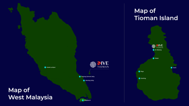 Dive Tioman map