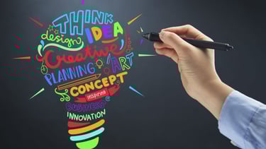 Creative graphic design and brand identity development concept