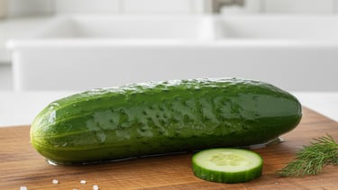 Vegetable (cucumber ) coated with plant based edibale coating