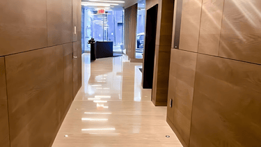 Stone honing and polishing of marble countertop in Melbourne