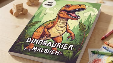 Dinosaurier Malbuch für Kinder mit großen Ausmalmotiven