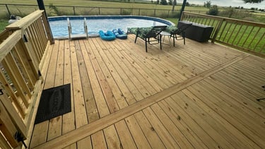 Wood Deck with Pool