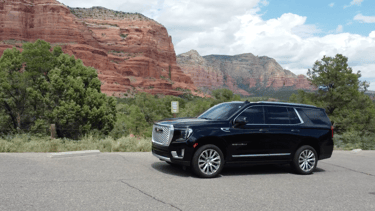 Our fleet in front of Sedona's beautiful red rocks.