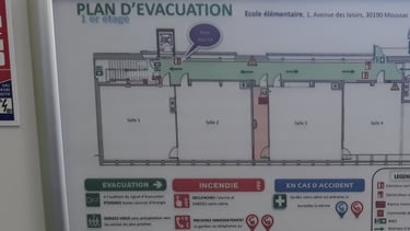 plan d'évacuation cadre clic-clac